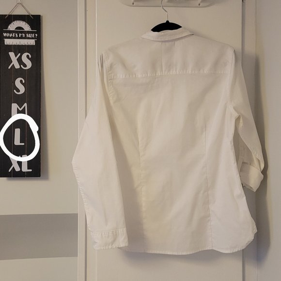 U.S Polo Assn. White Button up Dress Shirt (L) - Picture 2 of 5